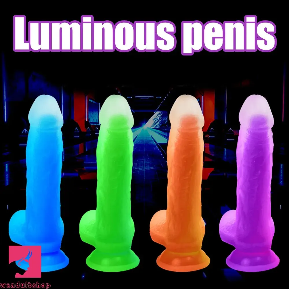 7.48in 9.25in Luminous Silicone Soft Dildo For Men Women Fucking Sex