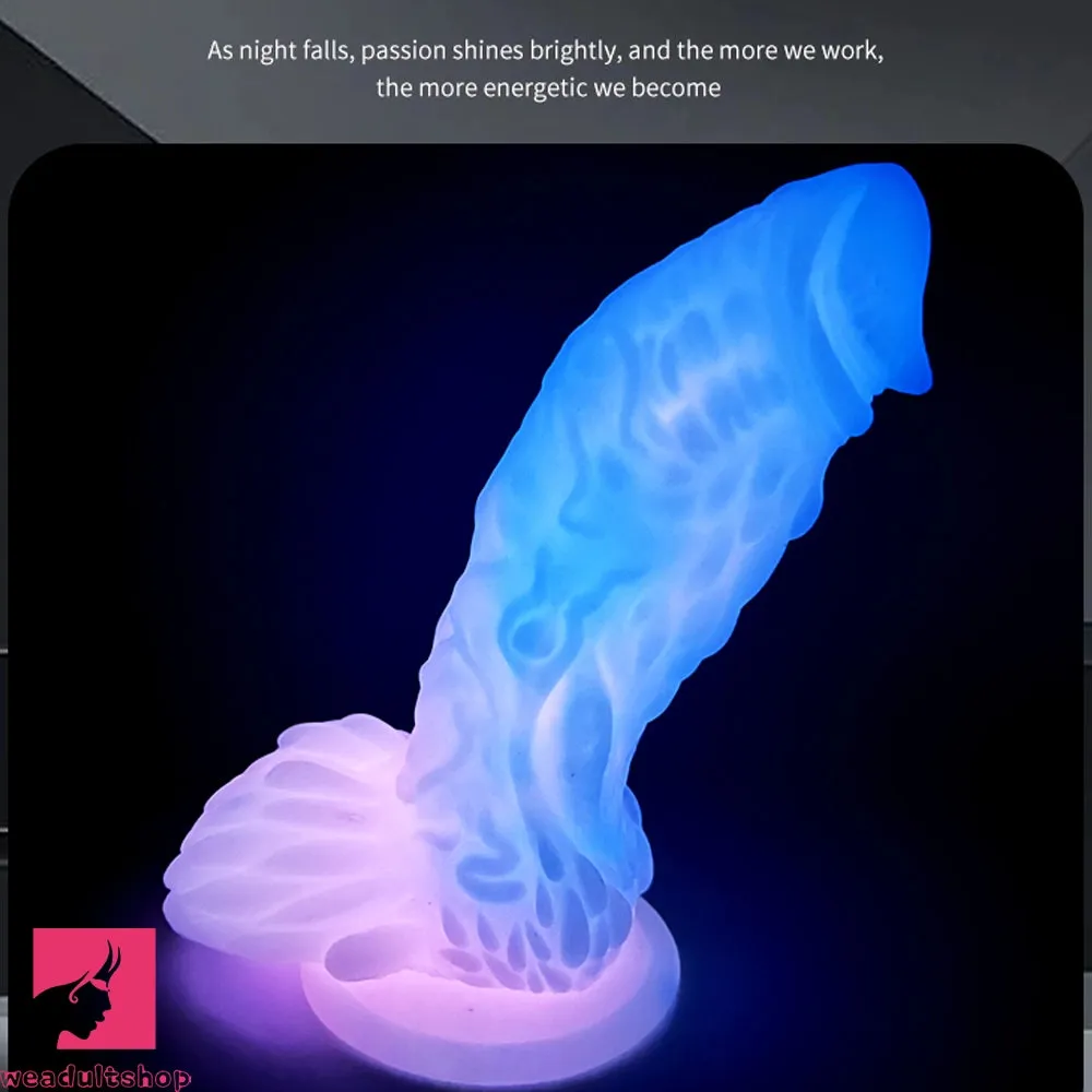 7.48in Dragon Silicone Soft Luminous Dildo Suction Cup Penis Sex Toy