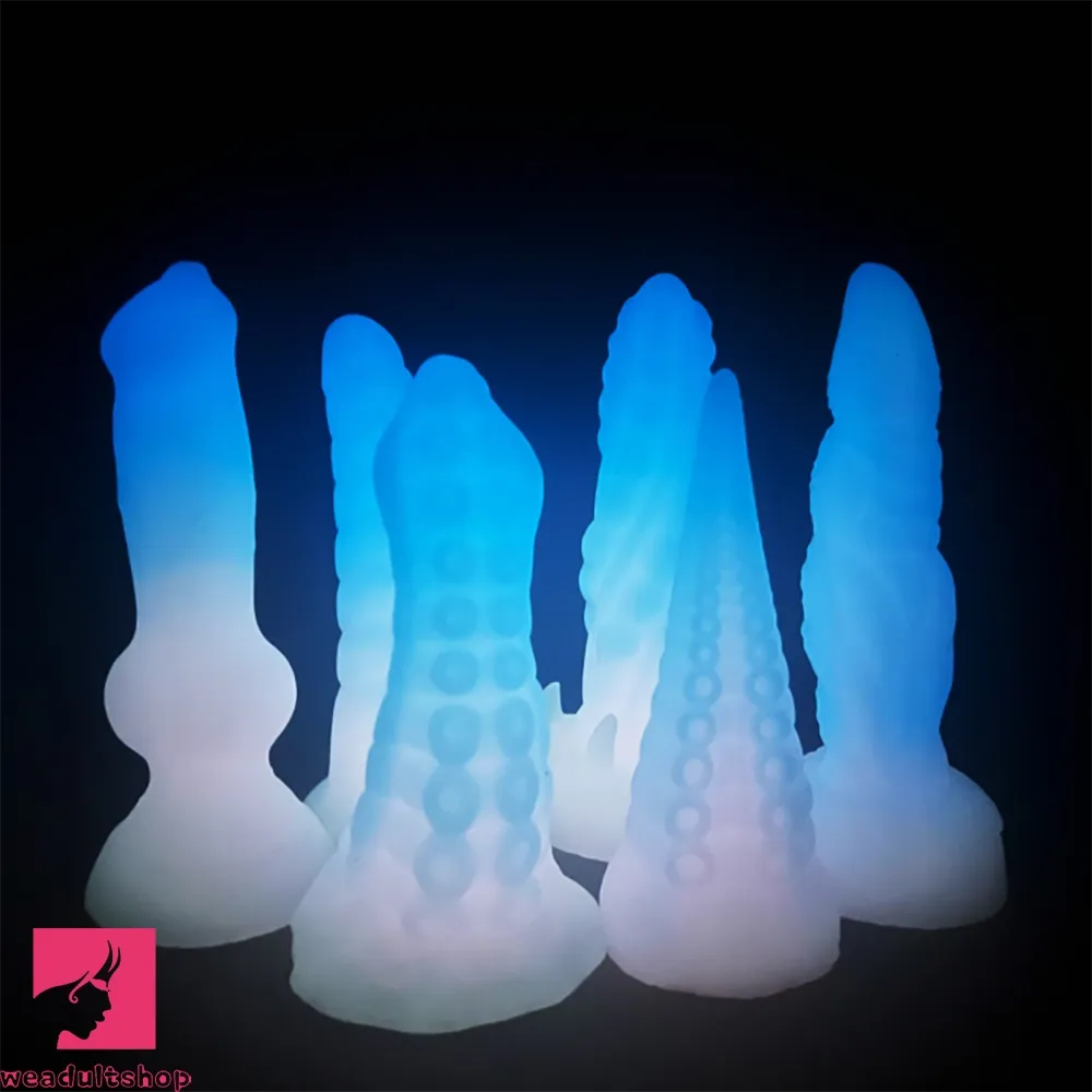 7.67in Luminous Soft Silicone Monster Dildo Sex Toy For Women Prostate