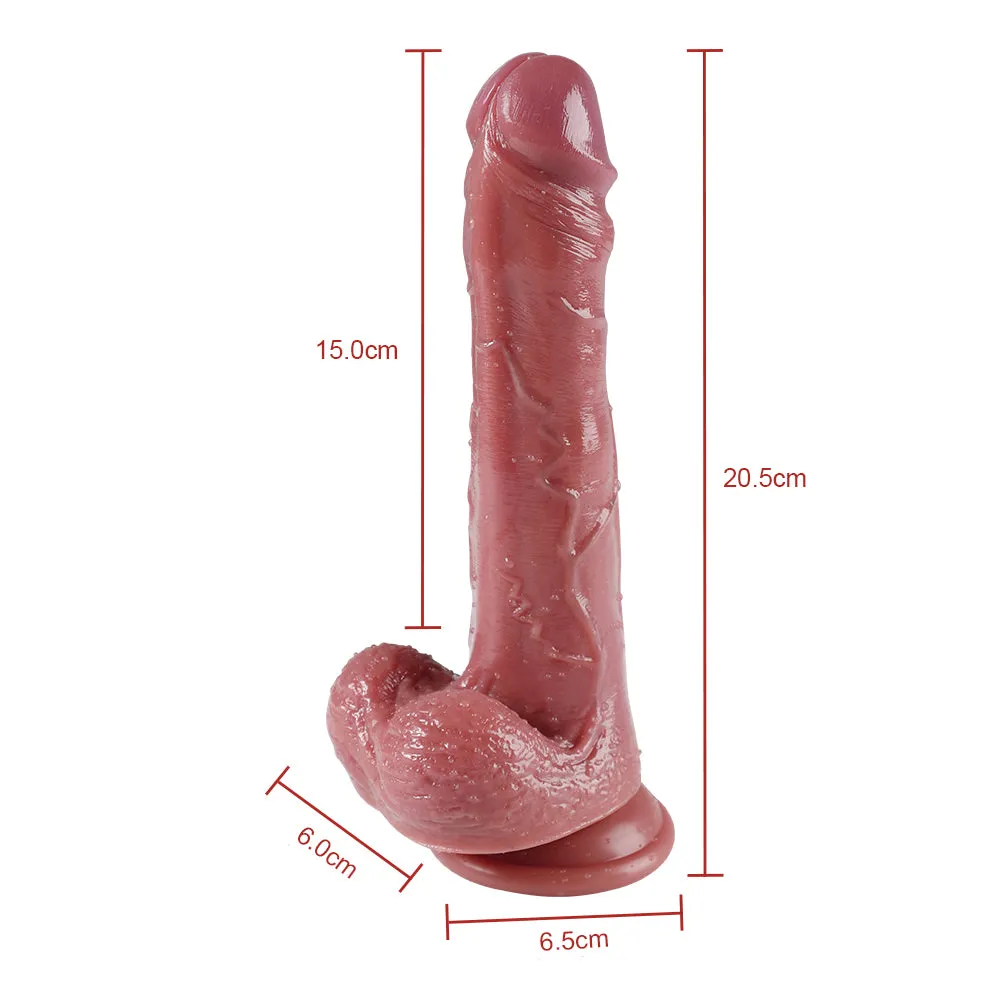 8-Inch Realistic Thrusting Dildos with Remote Control & Strong Suction Cup
