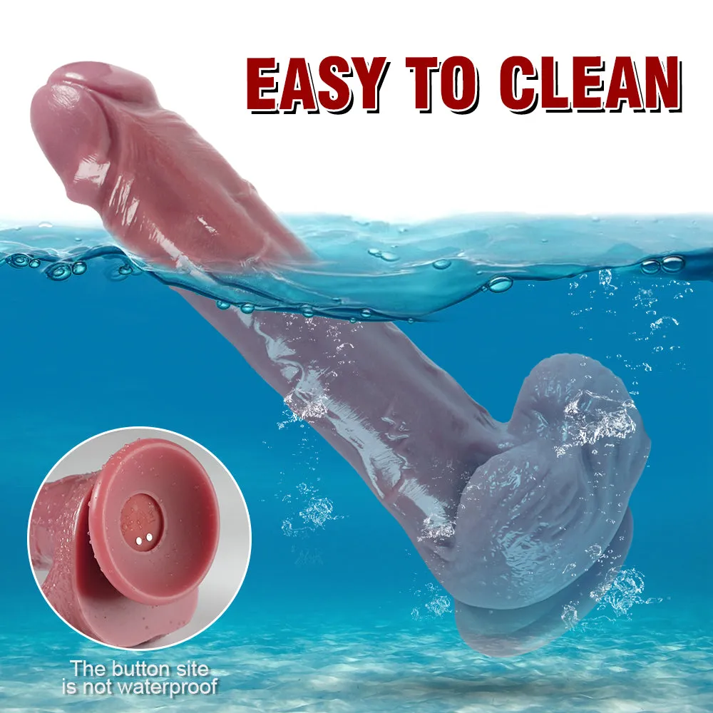 8-Inch Realistic Thrusting Dildos with Remote Control & Strong Suction Cup