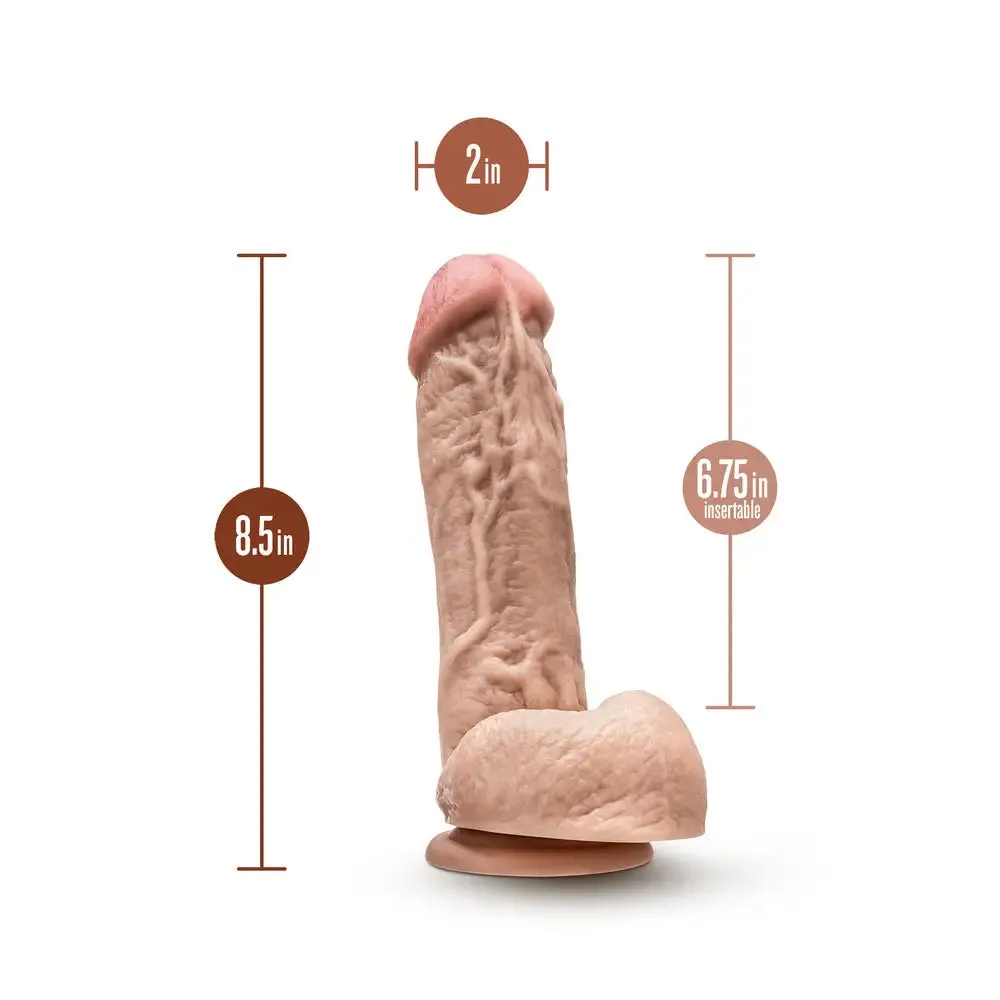 8.5-inch Blush Novelties Flesh Pink Realistic Dildo with Balls