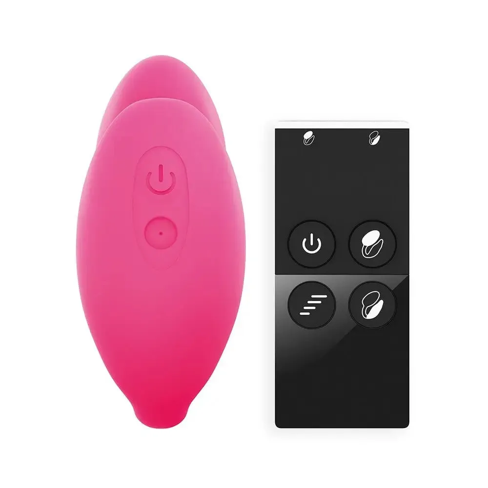 8.5-inch Silicone Pink Rechargeable Double Stimulator with Remote