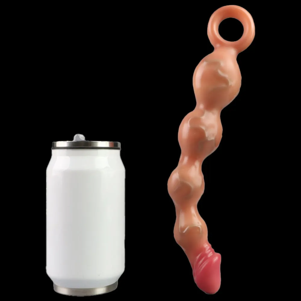 Anal Balls Vibrating Prostate Massager - Finger Ring 5 Anal Beads Sex Toys for Women Men
