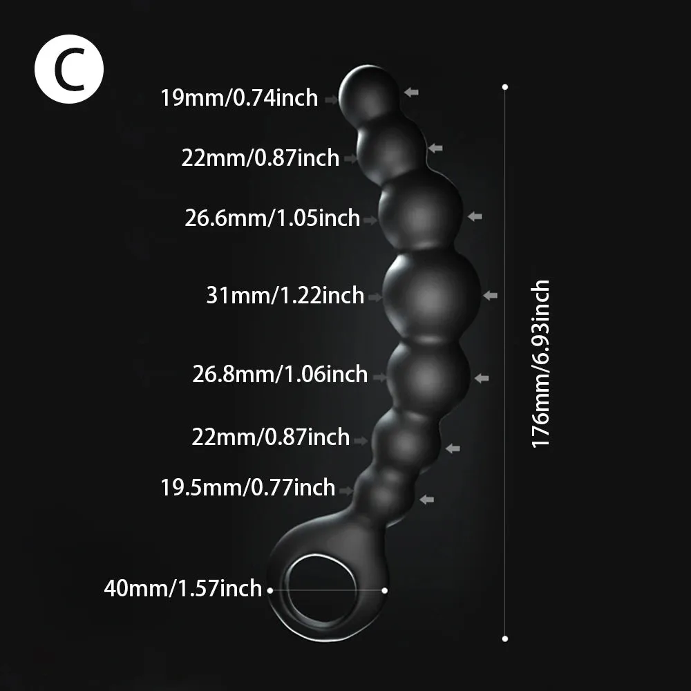 Big Anal Dildo Sex Toys - Knotted Silicone Dildos Anal Beads Dilator Sex Whip Anal Toys