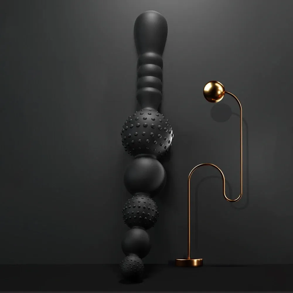 Big Anal Dildo Sex Toys - Knotted Silicone Dildos Anal Beads Dilator Sex Whip Anal Toys