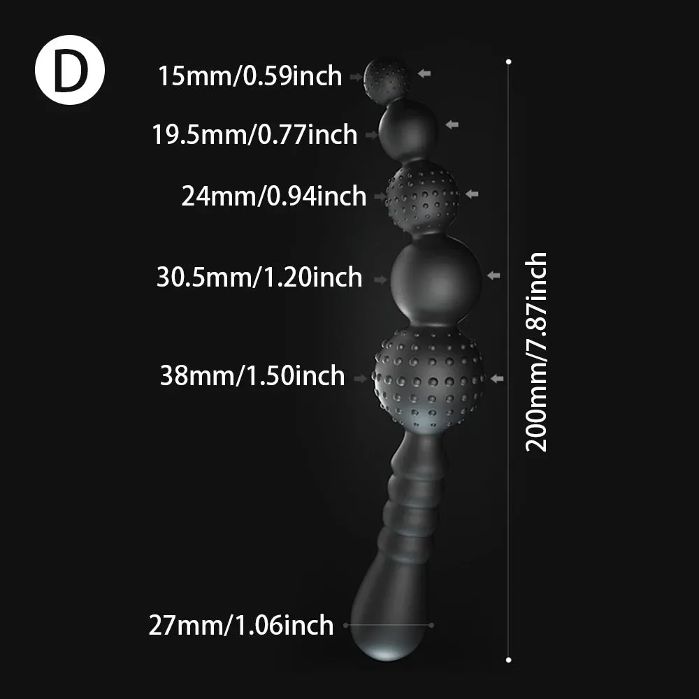 Big Anal Dildo Sex Toys - Knotted Silicone Dildos Anal Beads Dilator Sex Whip Anal Toys