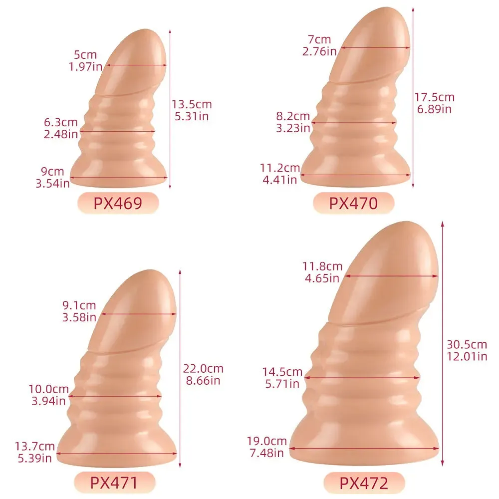Big Giant Dildo Butt Plug - Premium Silicone Realistic Dildos Sex Toys