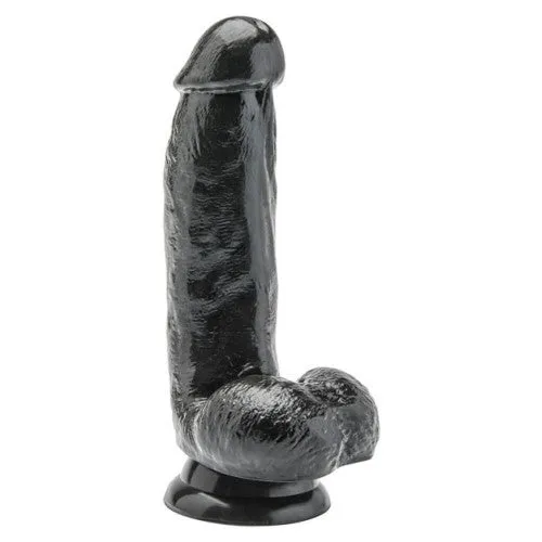 Black Cock with Balls and Suction Cup 15cm
