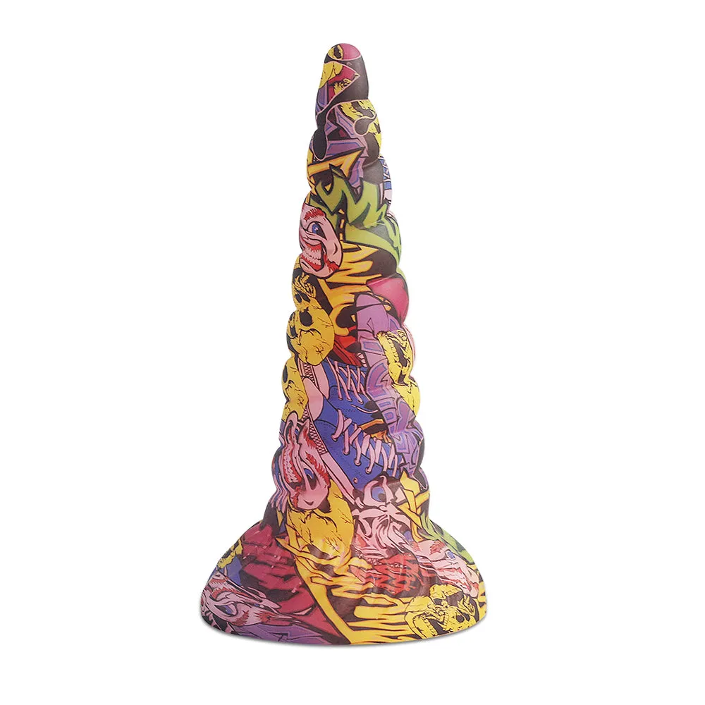 Camo Cone Anal Dildo Big Suction Cup Sex Toys for Women - Premium Silicone Spiral Vaginal Stimulator