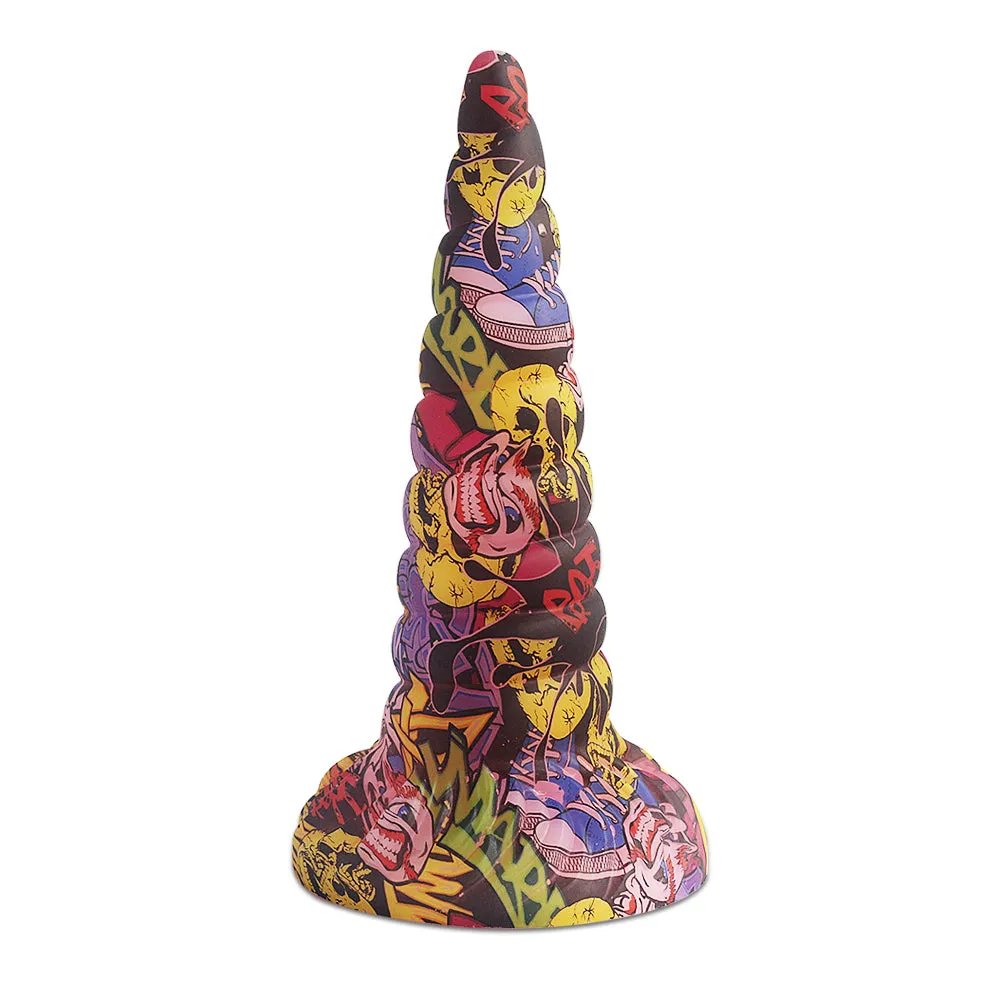 Camo Cone Anal Dildo Big Suction Cup Sex Toys for Women - Premium Silicone Spiral Vaginal Stimulator
