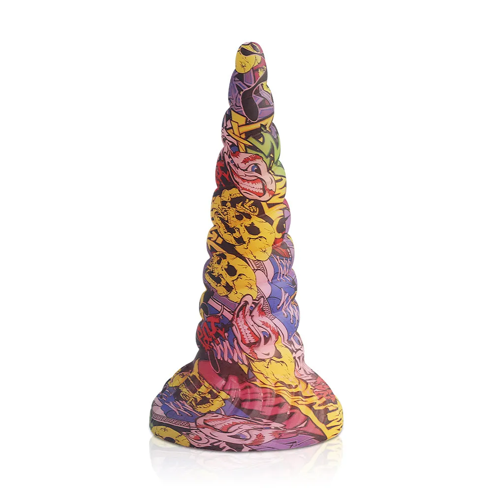 Camo Cone Anal Dildo Big Suction Cup Sex Toys for Women - Premium Silicone Spiral Vaginal Stimulator