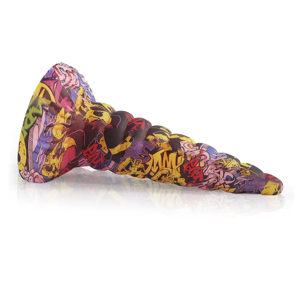 Camo Cone Anal Dildo Big Suction Cup Sex Toys for Women - Premium Silicone Spiral Vaginal Stimulator