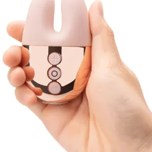 Chrome Double Stimulation Powerful Dual Motor Vibrator - Rose Gold