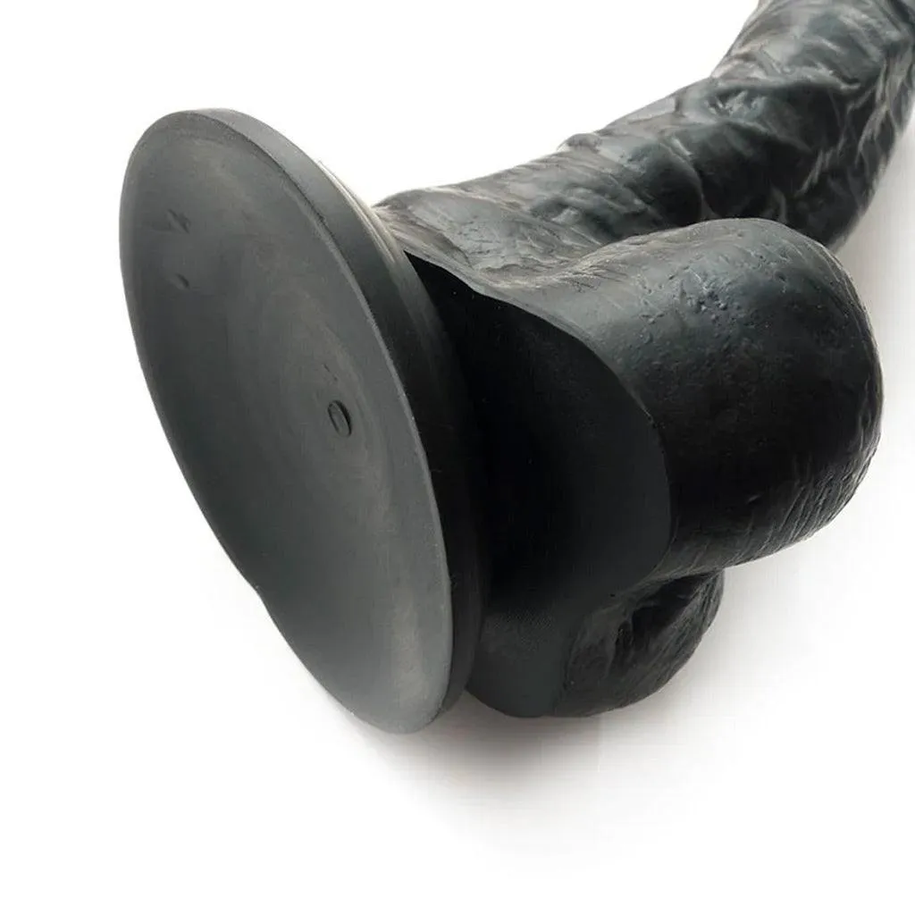 Colours 8 Silicone Black Dildo