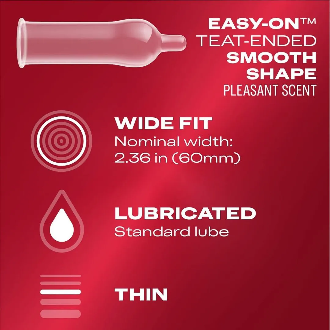Durex Extra Sensitive Wide Fit 60mm Condoms