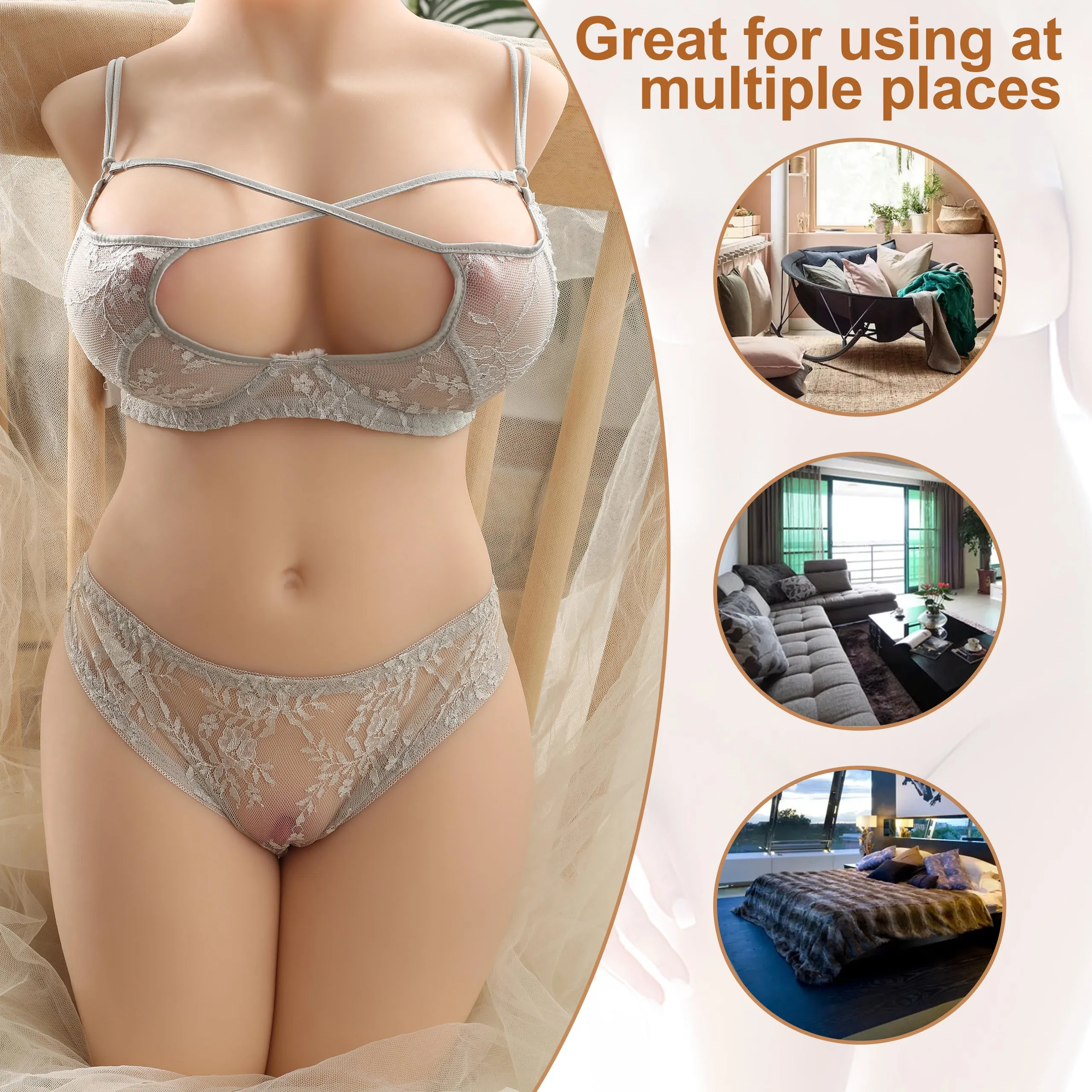 Edith Twin: 20.28LB Sex Doll Masturbator with Realistic Texture