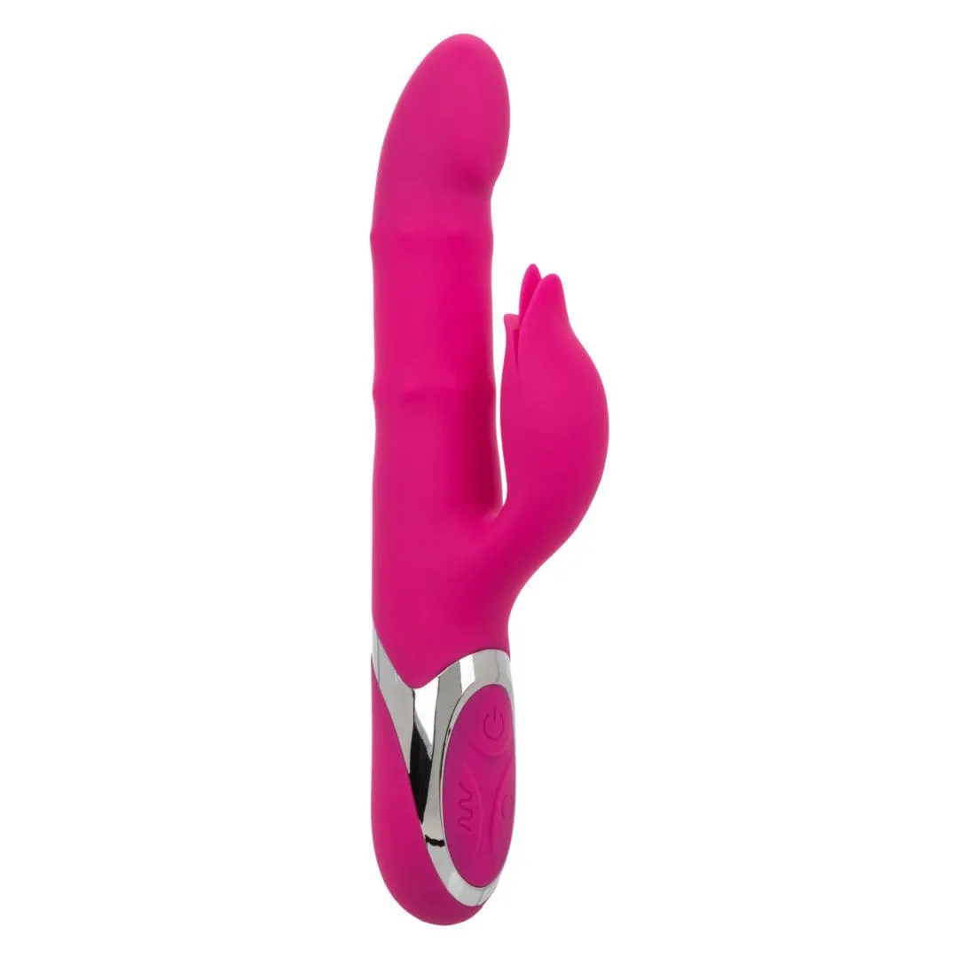 Enchanted Embrace Rabbit with Beaded Shaft and Clit Flicker - Pink