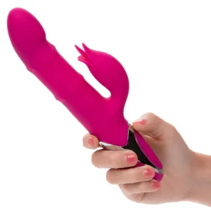 Enchanted Embrace Rabbit with Beaded Shaft and Clit Flicker - Pink