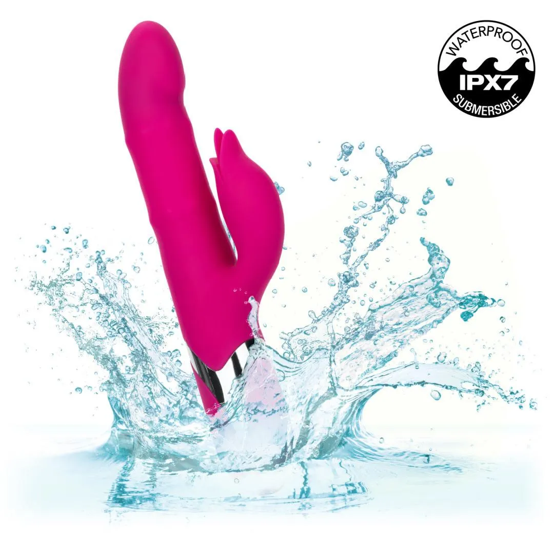 Enchanted Embrace Rabbit with Beaded Shaft and Clit Flicker - Pink