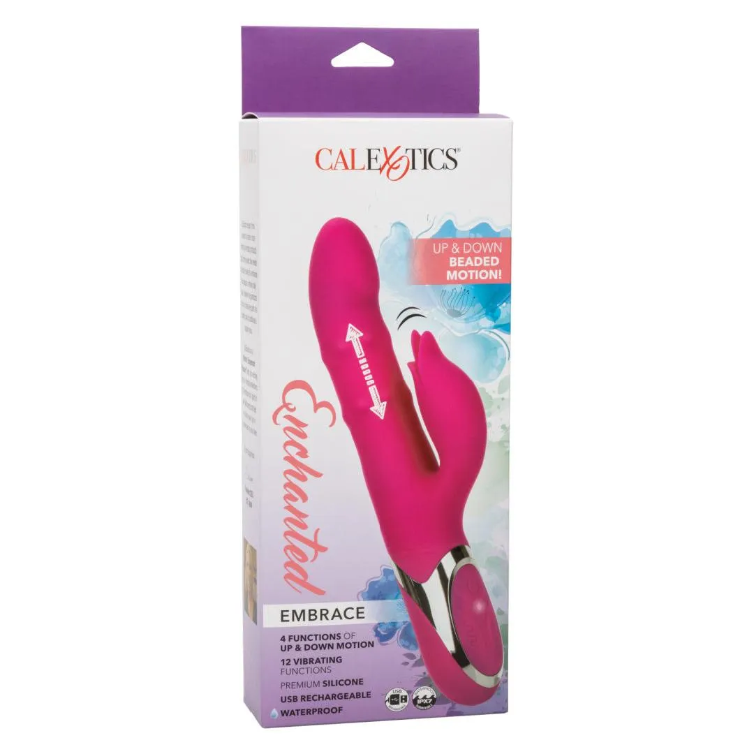 Enchanted Embrace Rabbit with Beaded Shaft and Clit Flicker - Pink
