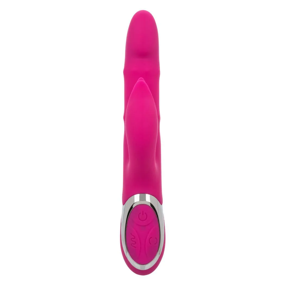 Enchanted Embrace Rabbit with Beaded Shaft and Clit Flicker - Pink