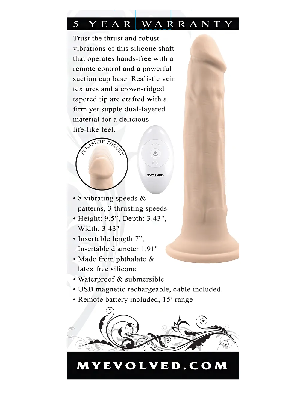 Evolved In Thrust We Trust Thrusting Dildo