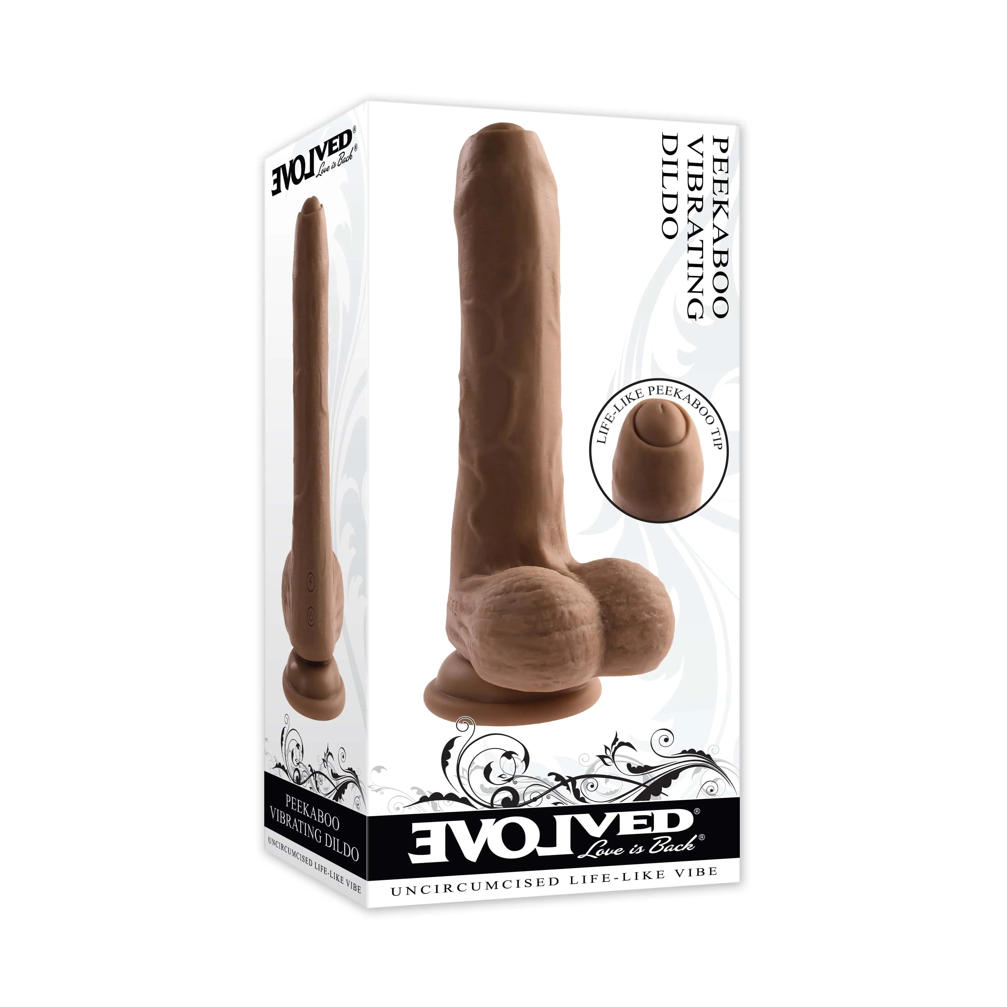 Evolved - Peek A Boo Uncircumcised Realistic Vibrating Dildo 8