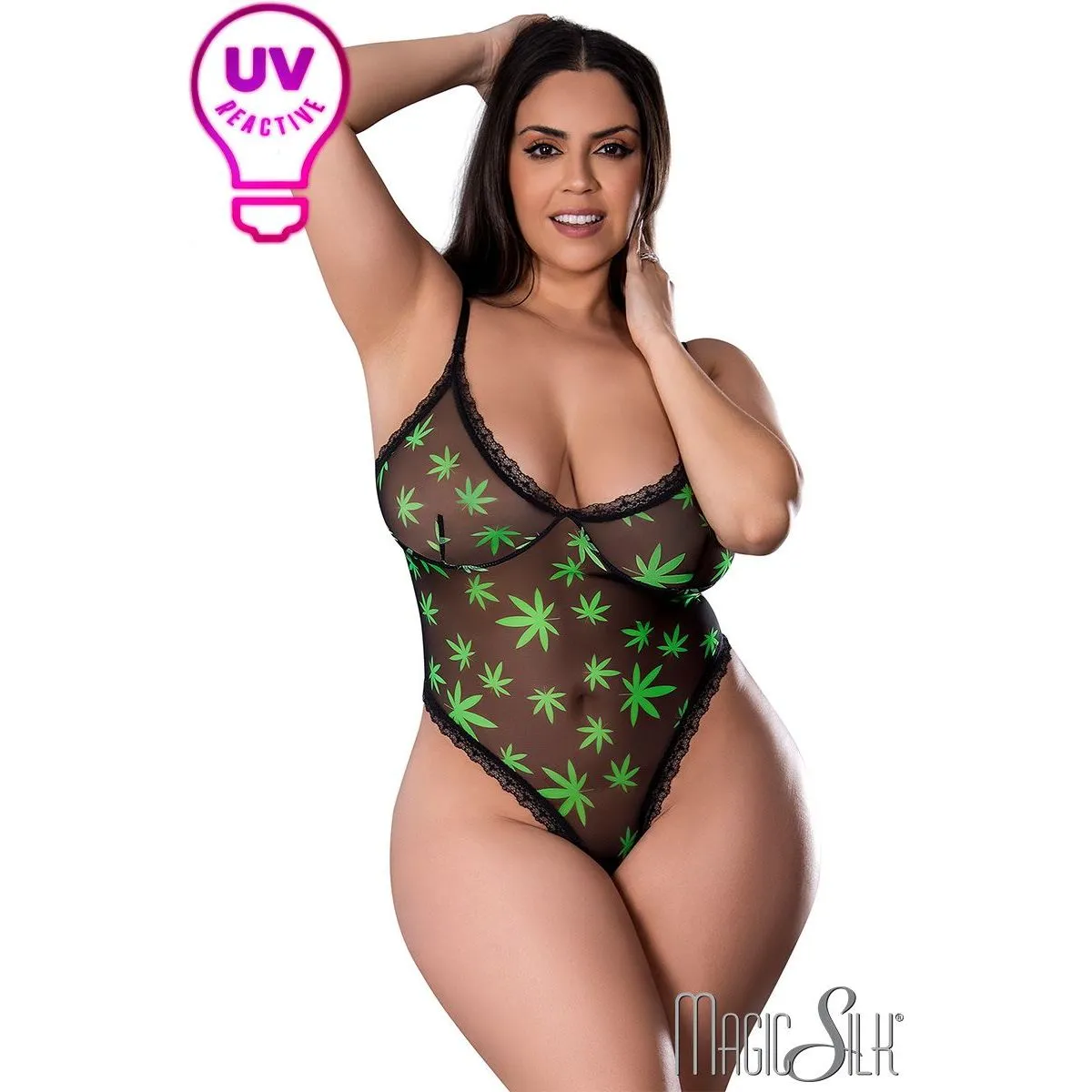 Exposed UV Leaf Teddy by Magic Silk
