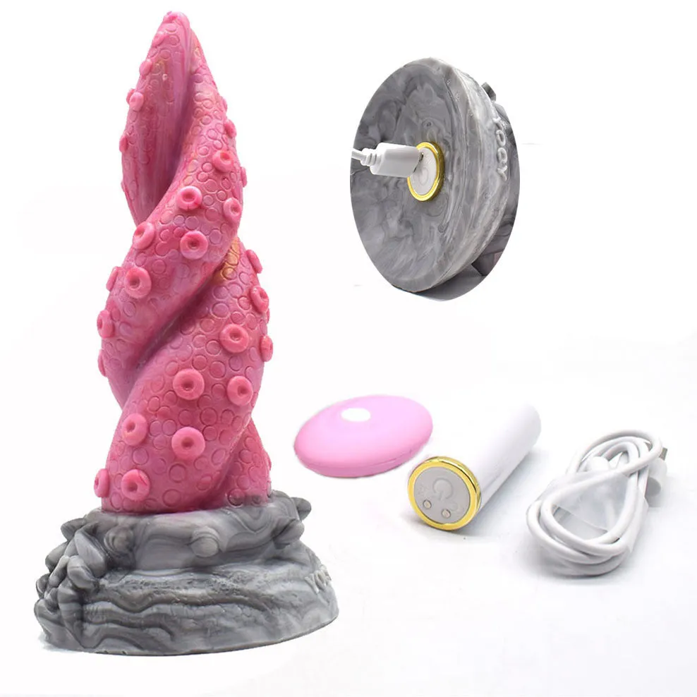 Fantasy Octopus Tentacle Dildo Vibrator - Monster Vibrating Anal Dildo Buttplug Sex Toys