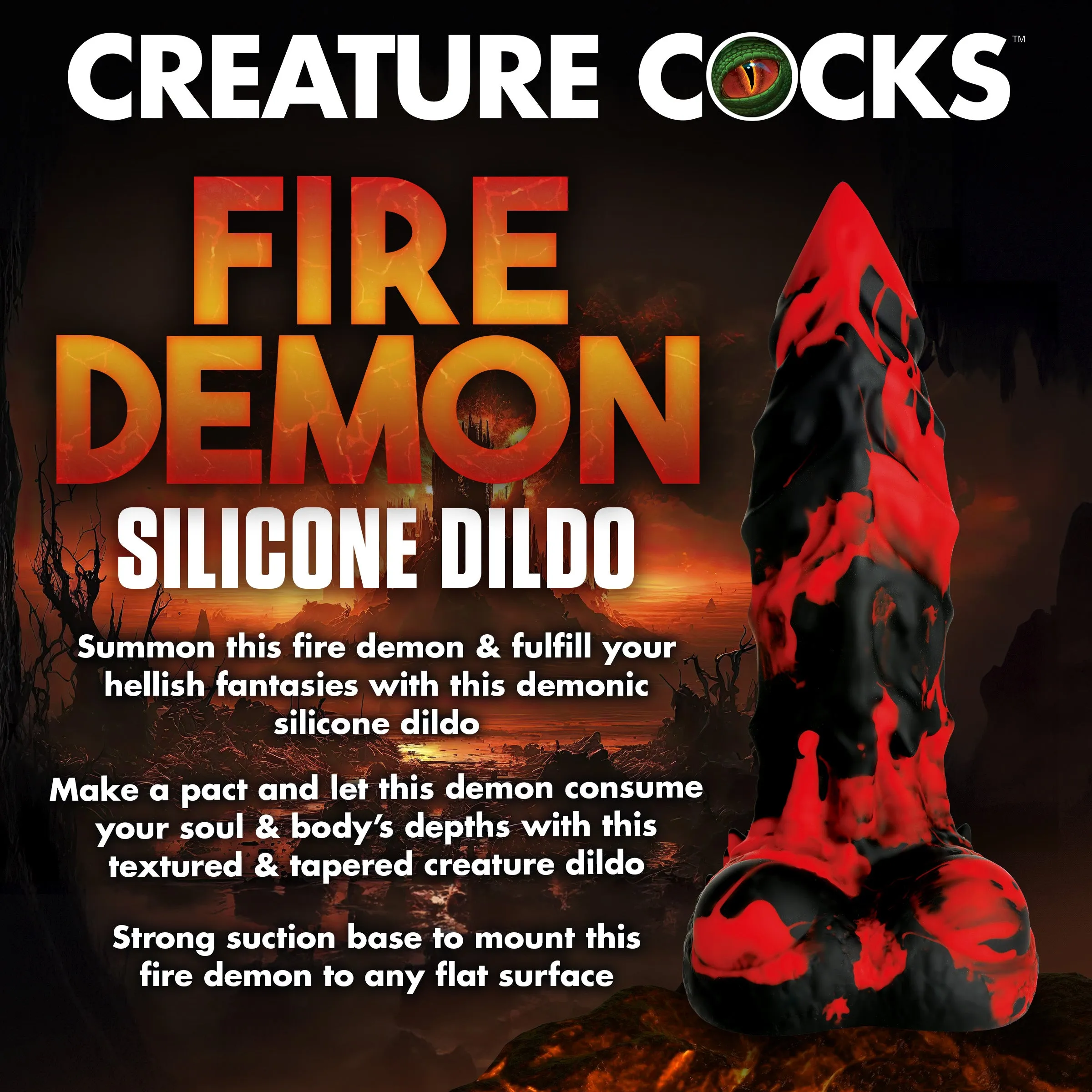 Fiery Demon Monster Dildo