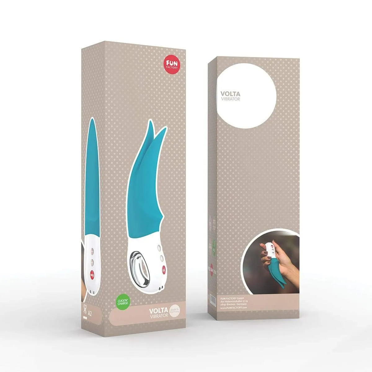 Fun Factory Volta Rechargeable External Vibrator - Petrol Blue