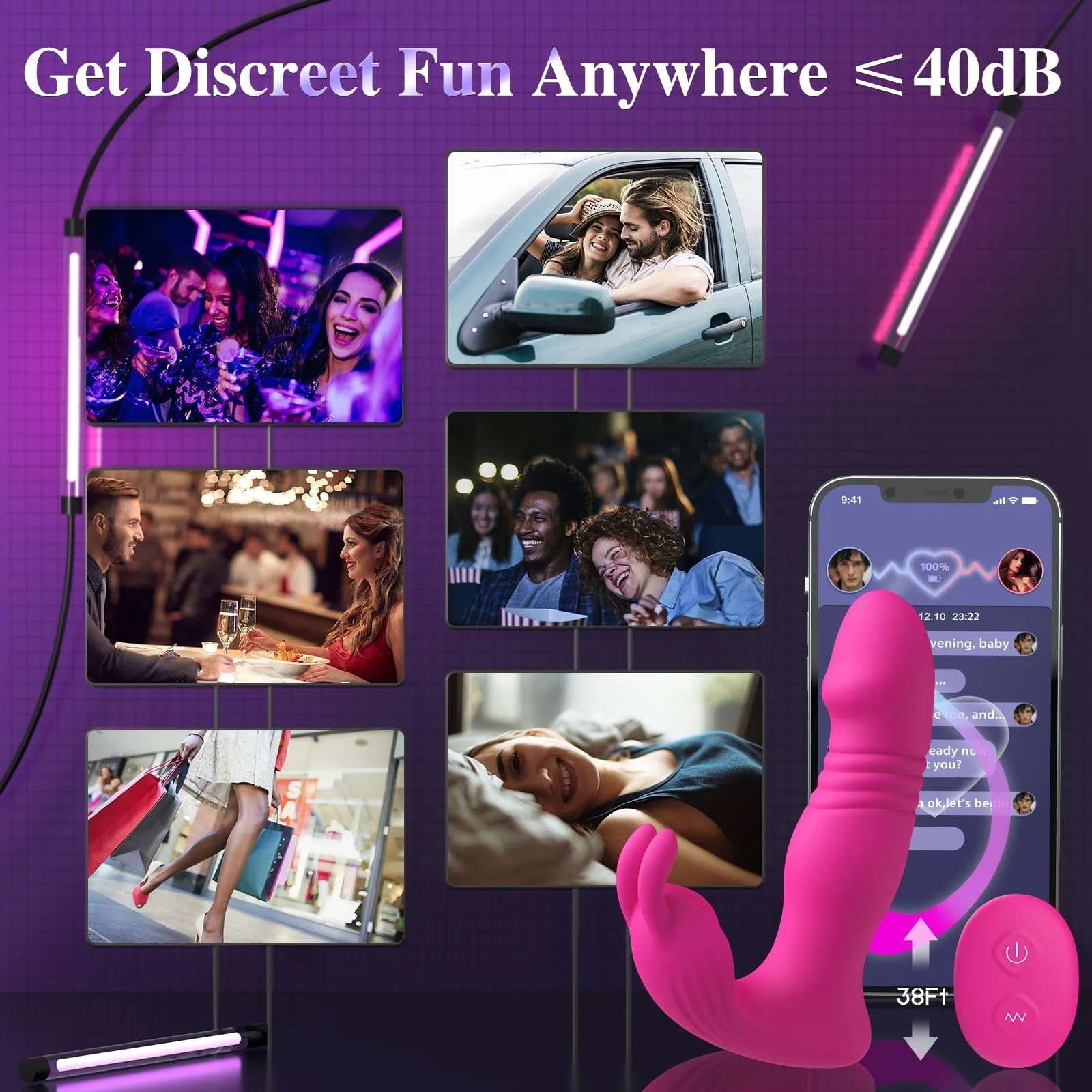Glee | 3 in 1 App Wearable Remote Control APP Teasing Female Vibrator