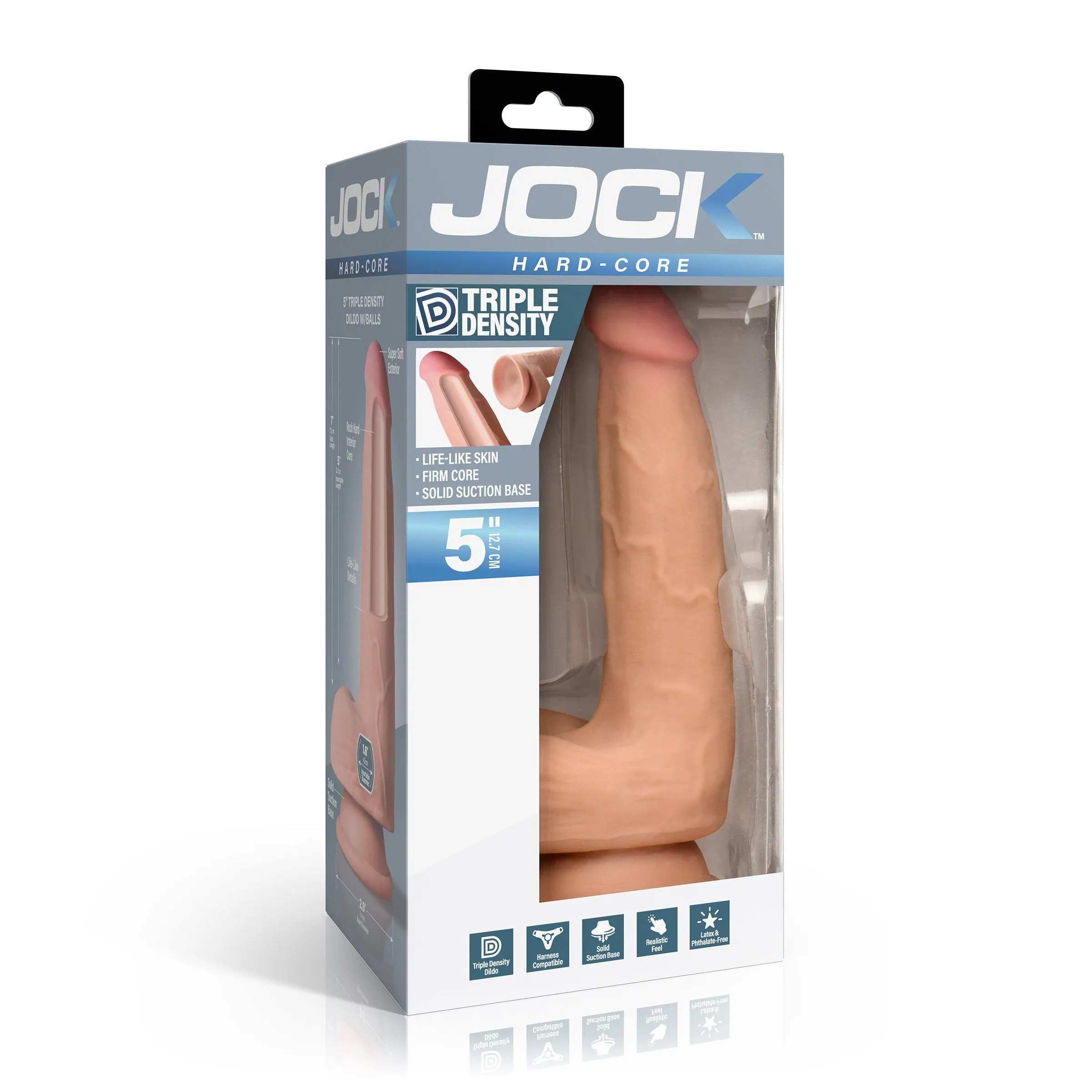 Hard-core 5 Triple Density Dildo With Balls