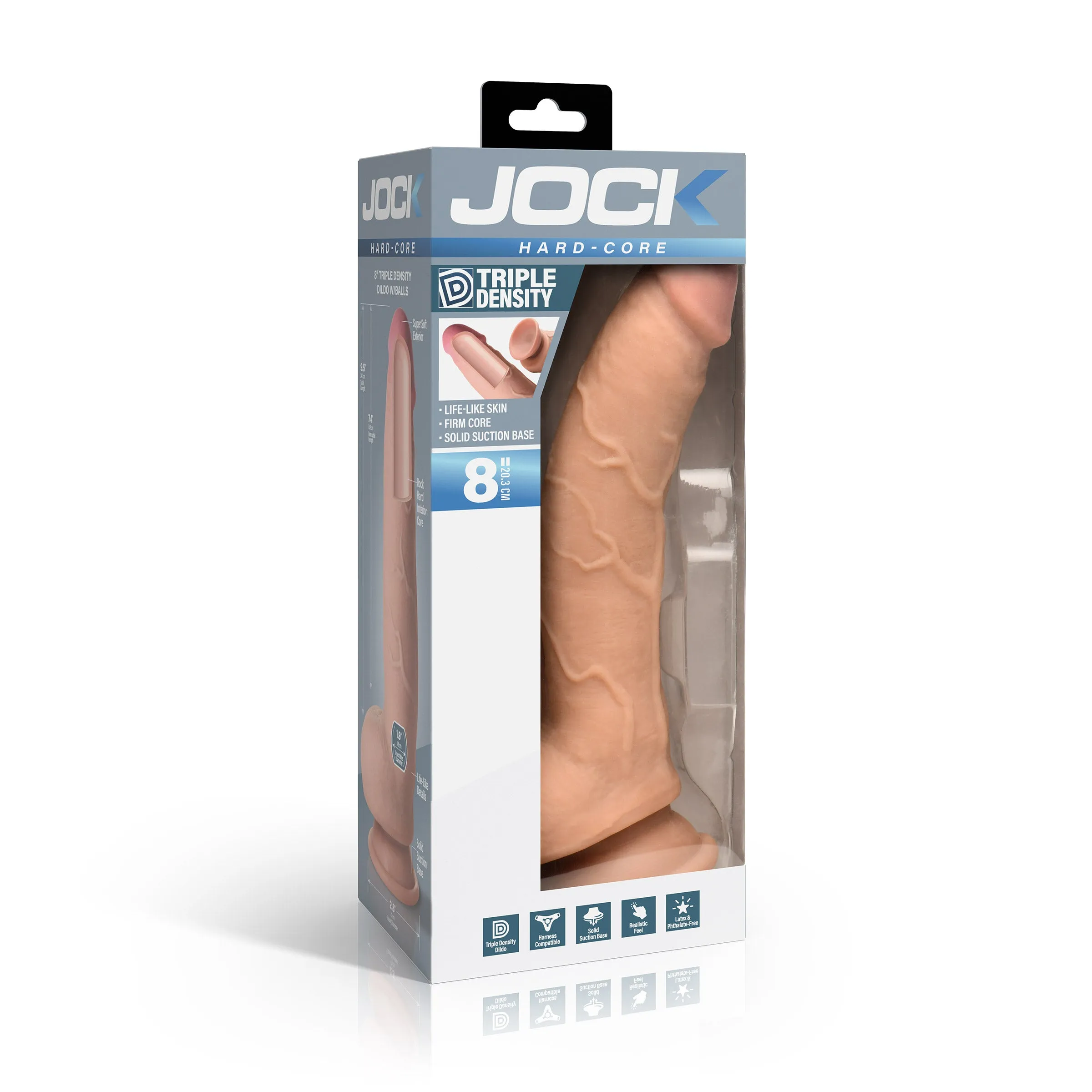 Hard-core 8 Triple Density Dildo With Balls