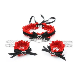 Heartbreaker in Silk Bondage-Inspired Choker & Handcuff Set