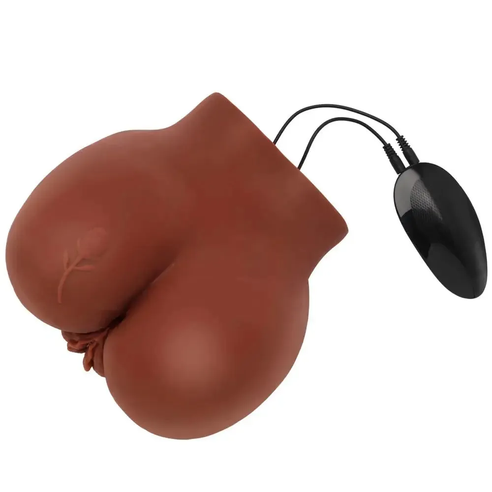 Hidden Desire Flesh Brown Vagina and Ass Vibrating Masturbator