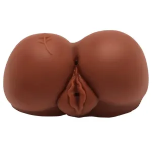 Hidden Desire Flesh Brown Vagina and Ass Vibrating Masturbator