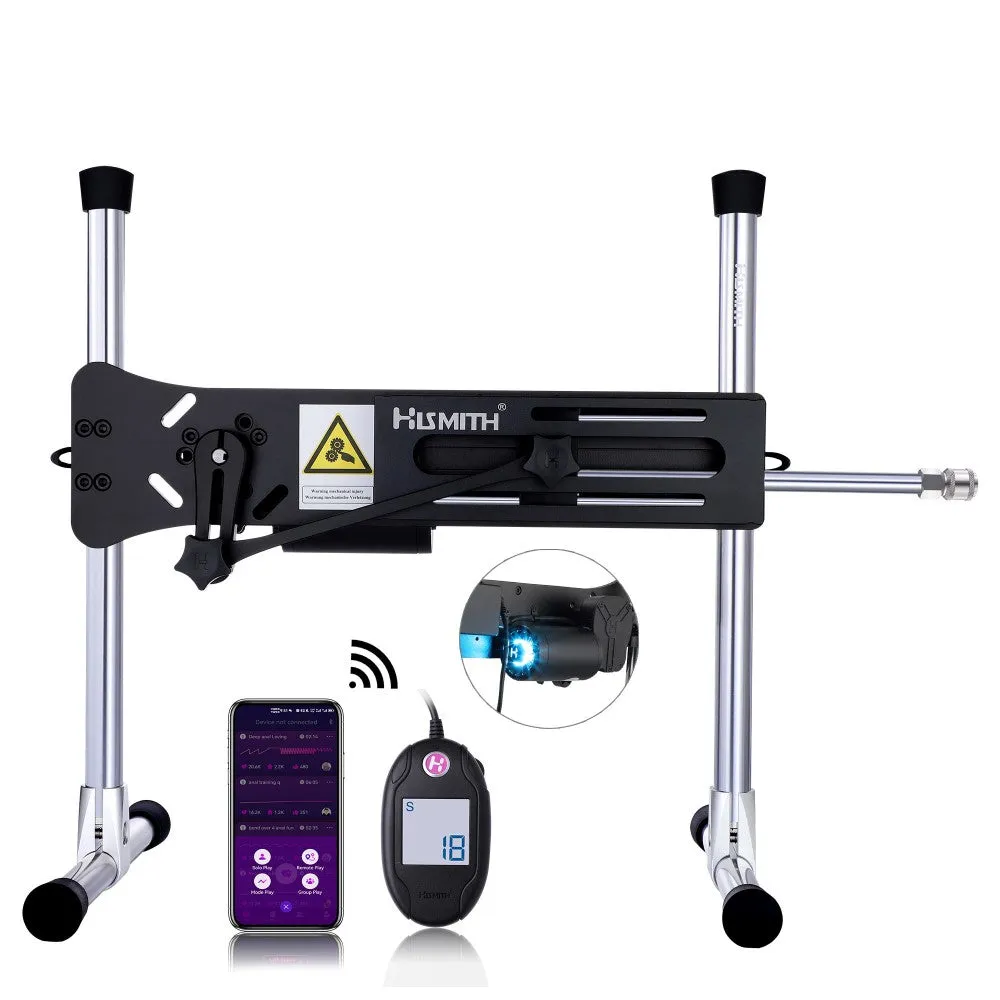 Hismith 4.0 Sex Machine with LED Light. APP-Controlled & Wired Control. 100-Watt Motor. KlicLok System