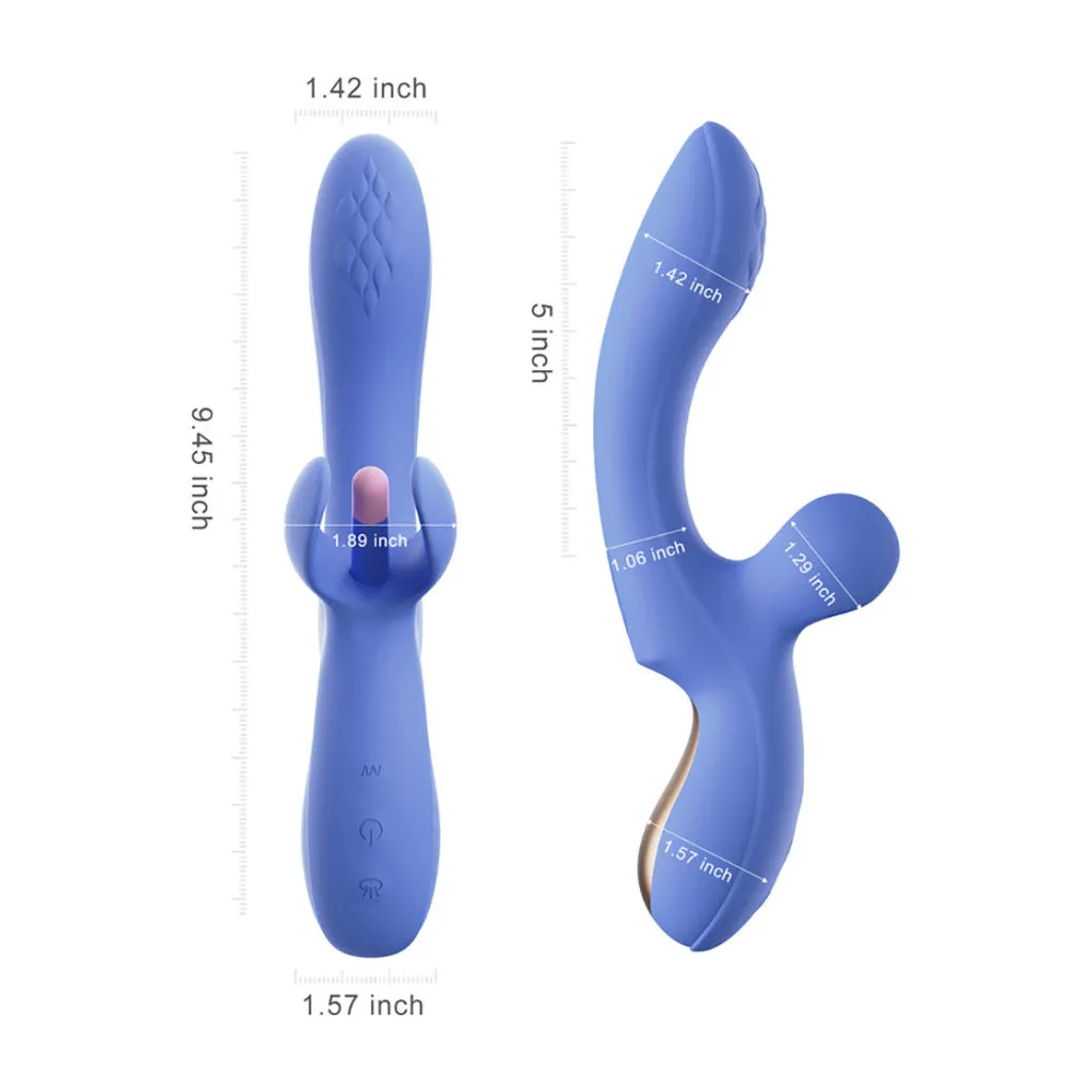 Honey Play Box Fortexa App-Controlled Kinky Finger Flapping Dual Stimulator. Blue