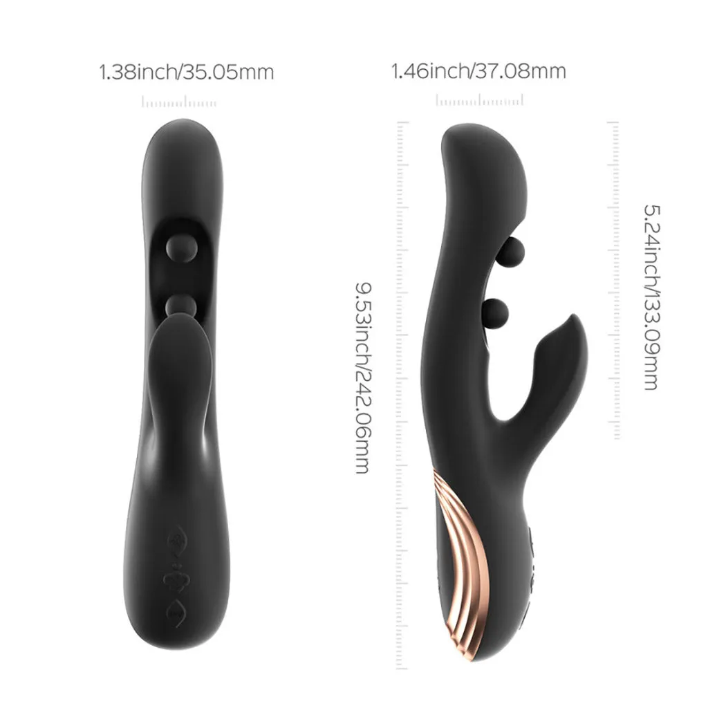 Honey Play Box Gem Pressure-Sensing App-Controlled Twin Balls Rabbit. Black