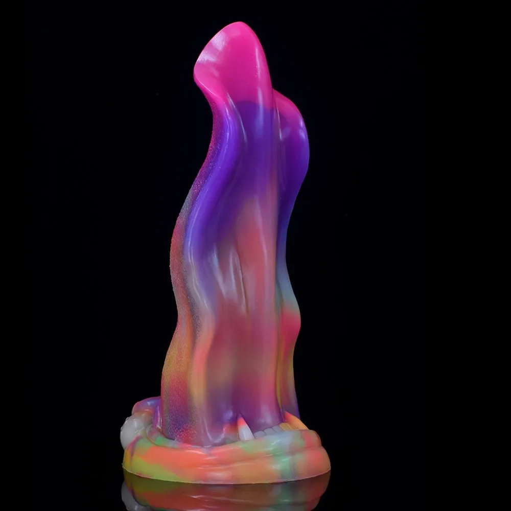 Huge Luminous Dragon Tongue Great Friction Wave Shape with Suction Cup