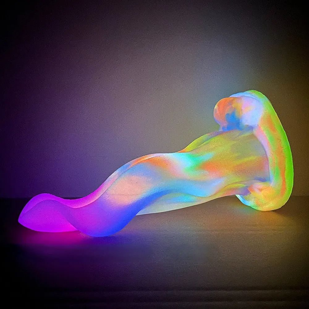 Huge Luminous Dragon Tongue Great Friction Wave Shape with Suction Cup