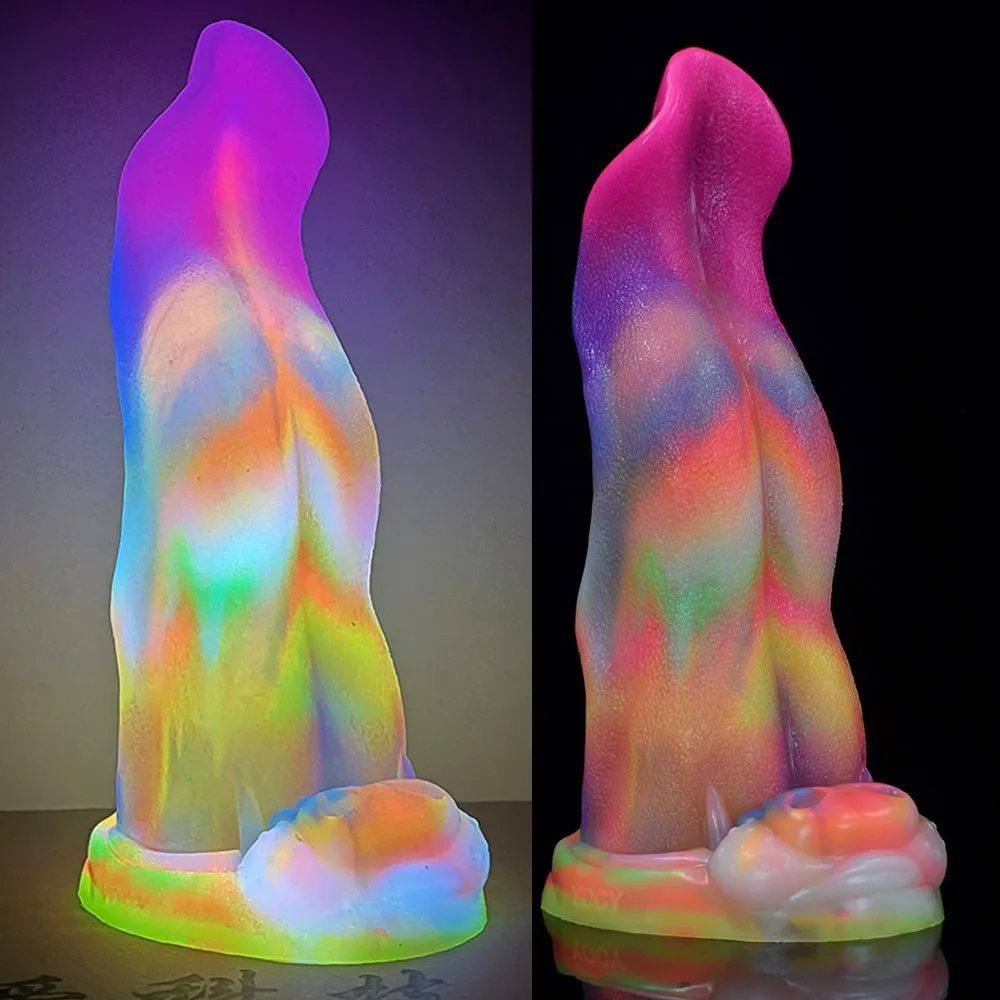 Huge Luminous Dragon Tongue Great Friction Wave Shape with Suction Cup