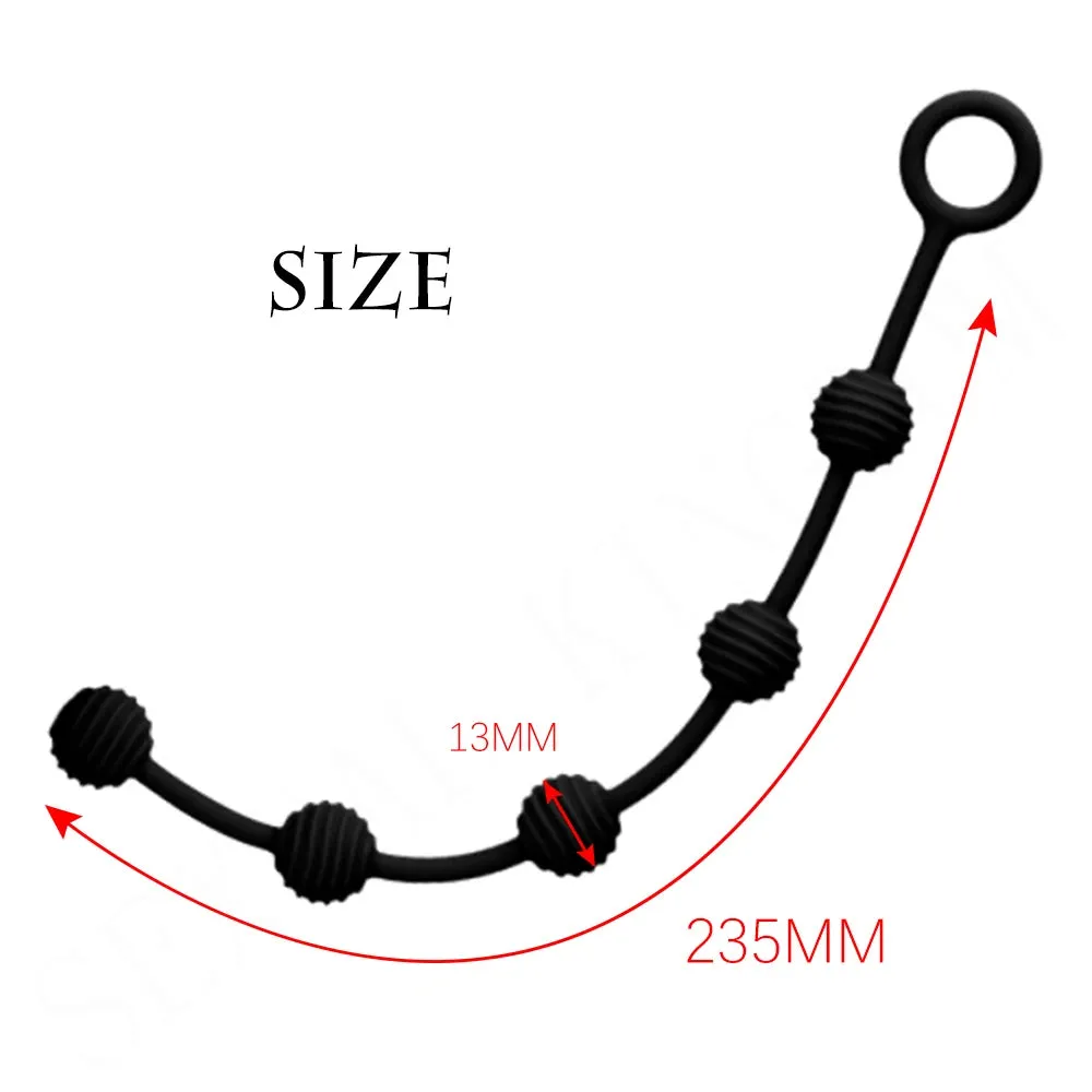 Large Anal Beads Butt Plug - Long Anal Dildo Prostate Massager Sex Toy