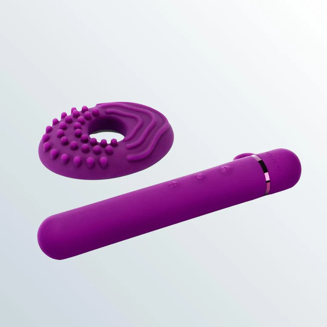 Le Wand Chrome Baton Bullet Vibrator - Dark Cherry