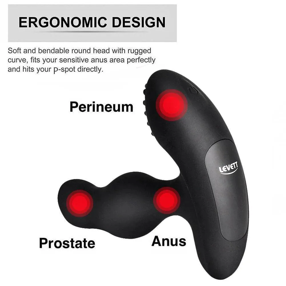 LEVETT 360 Rotating Head Stimulator | Vibrating Anal Plug | Remote Control | 2 Motors