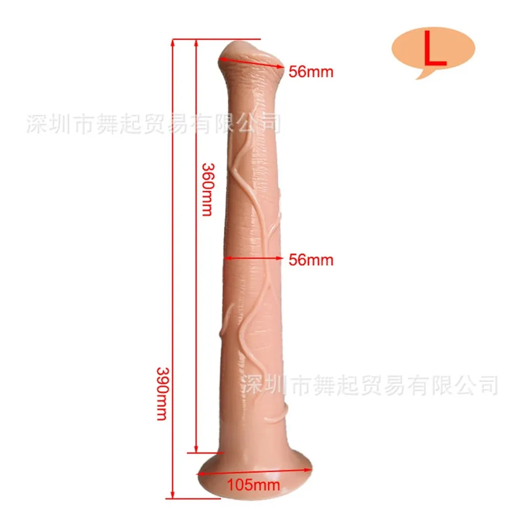 Long Horse Dildo Butt Plug - Realistic Animal Anal Dildo Sex Toys for Men Women