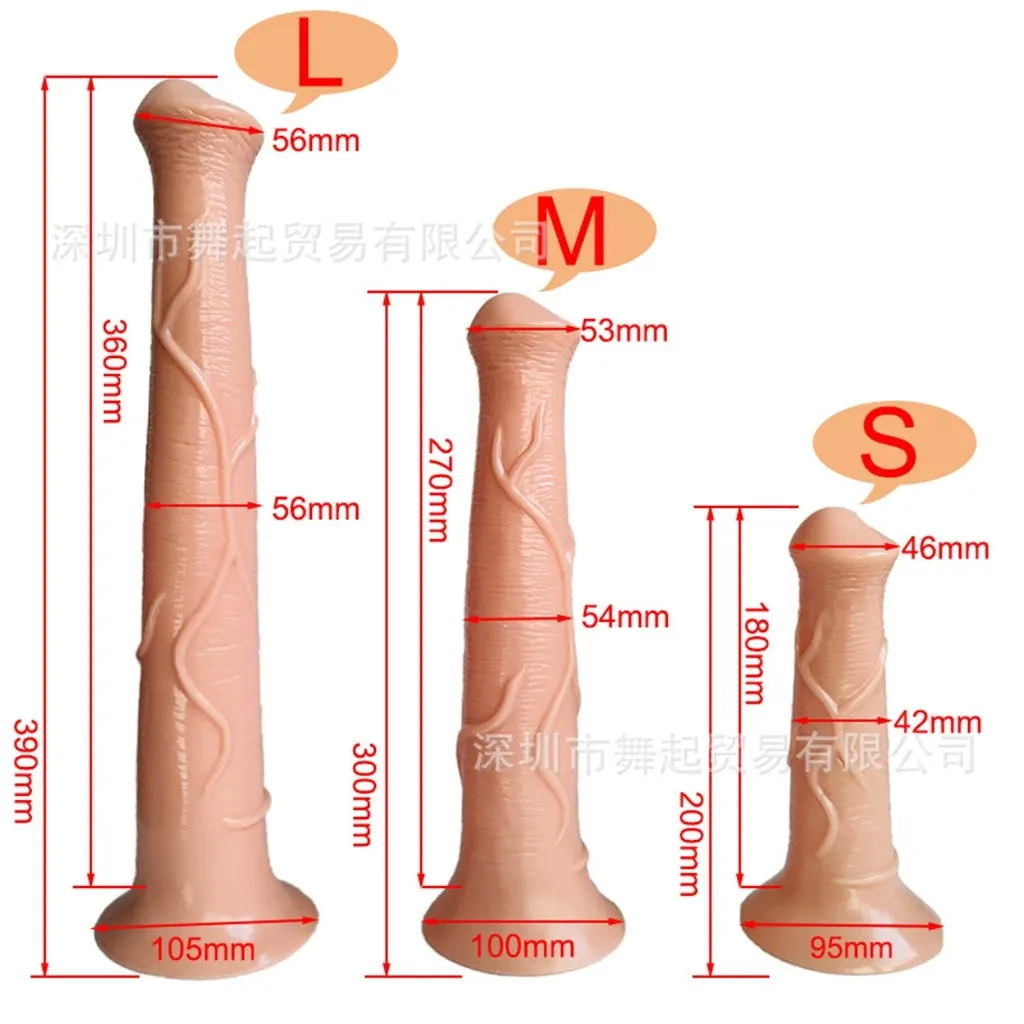 Long Horse Dildo Butt Plug - Realistic Animal Anal Dildo Sex Toys for Men Women