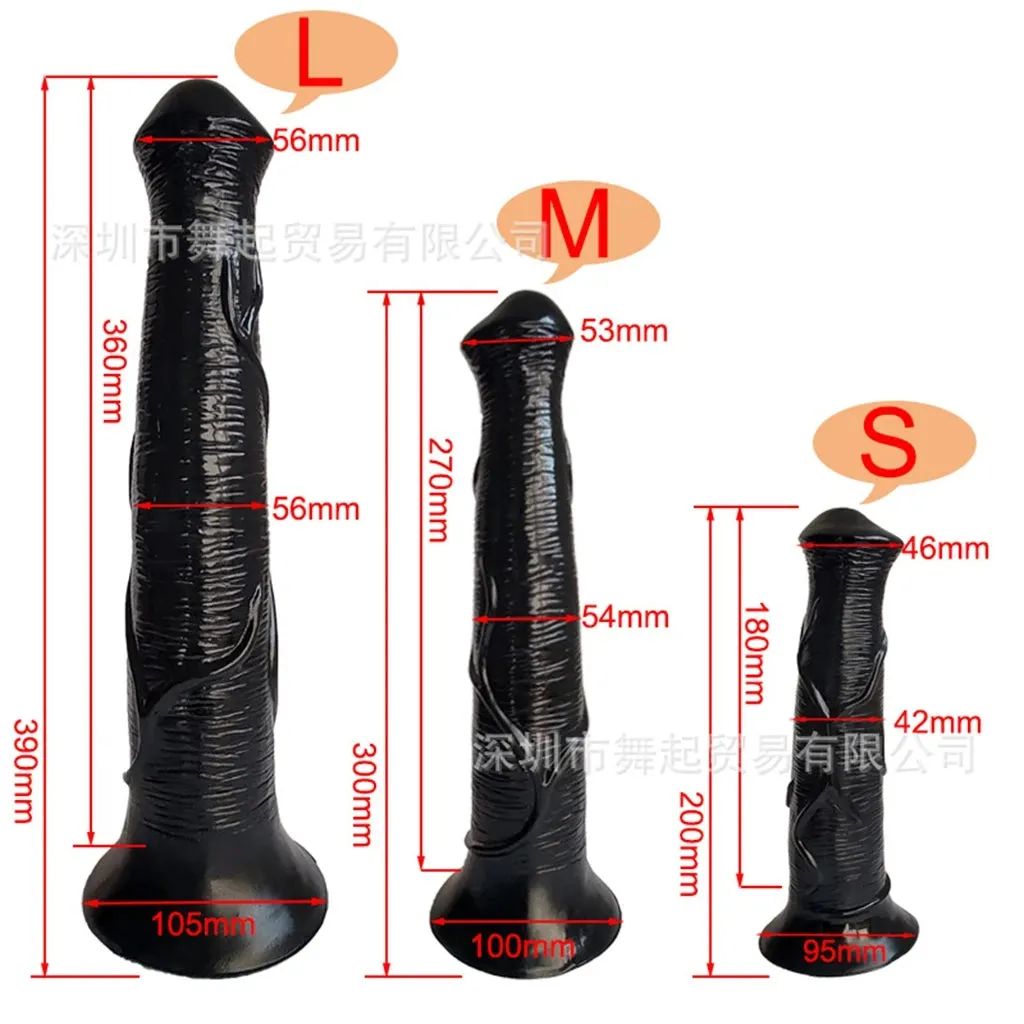 Long Horse Dildo Butt Plug - Realistic Animal Anal Dildo Sex Toys for Men Women